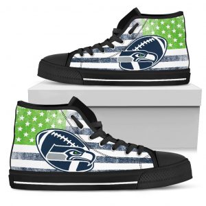 Flag Rugby Seattle Seahawks High Top Shoes