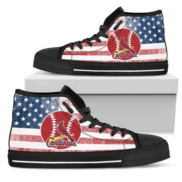 Flag Rugby St. Louis Cardinals High Top Shoes