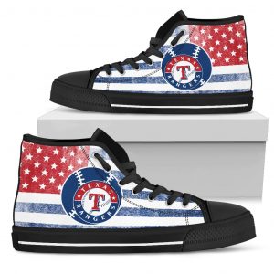 Flag Rugby Texas Rangers High Top Shoes