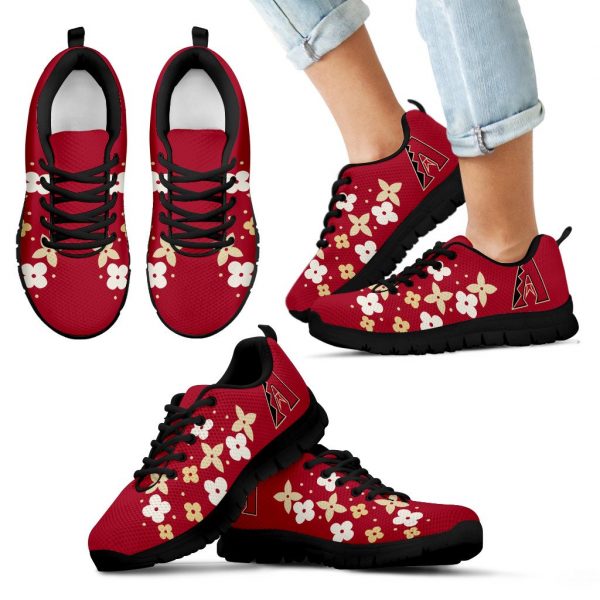 Flowers Pattern Arizona Diamondbacks Sneakers