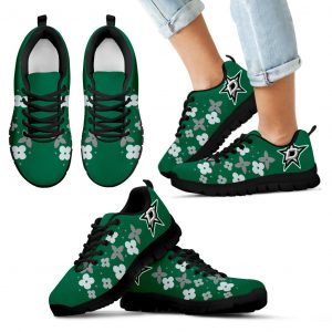 Flowers Pattern Dallas Stars Sneakers