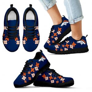 Flowers Pattern Denver Broncos Sneakers