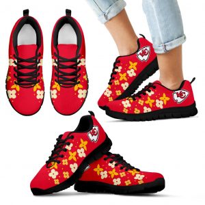 Flowers Pattern Kansas City Chiefs Sneakers