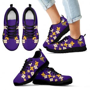 Flowers Pattern Minnesota Vikings Sneakers