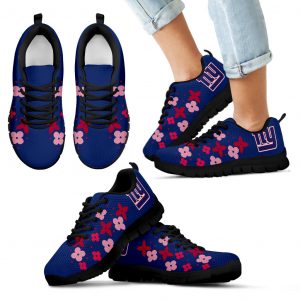 Flowers Pattern New York Giants Sneakers