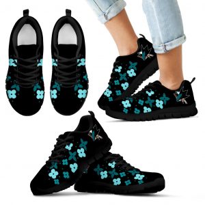 Flowers Pattern San Jose Sharks Sneakers