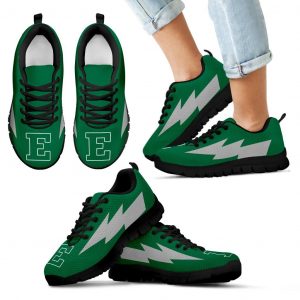 Funny Eastern Michigan Eagles Sneakers Thunder Lightning Amazing Logo