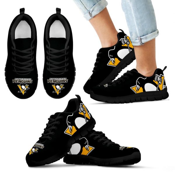 Gorgeous Logo Pittsburgh Penguins Sneakers