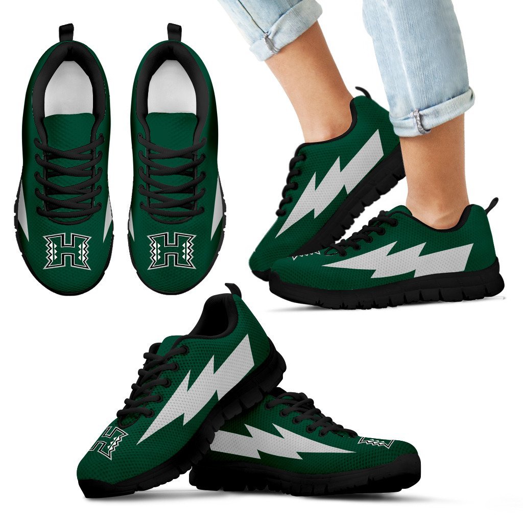 Great Hawaii Rainbow Warriors Sneakers Thunder Lightning Amazing Logo Great Hawaii Rainbow Warriors Sneakers Thunder Lightning Amazing Logo
