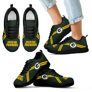Green Bay Packers Parallel Line Logo Sneakers