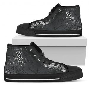 Grunge Vintage Logo Chicago White Sox High Top Shoes