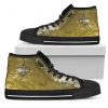 Grunge Vintage Logo New Orleans Saints High Top Shoes