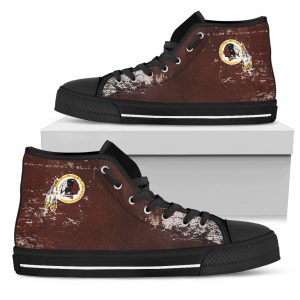 Grunge Vintage Logo Washington Redskins High Top Shoes