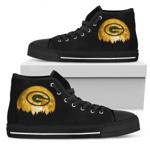 Halloween Orange Moon Mystery Green Bay Packers High Top Shoes