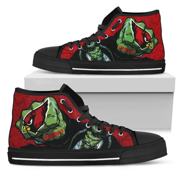 Hulk Punch Arizona Cardinals High Top Shoes