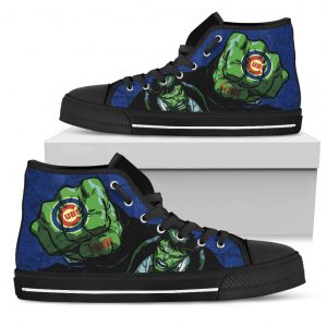 Hulk Punch Chicago Cubs High Top Shoes