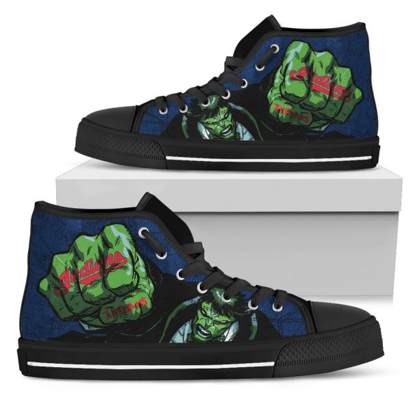 Hulk Punch Cleveland Indians High Top Shoes
