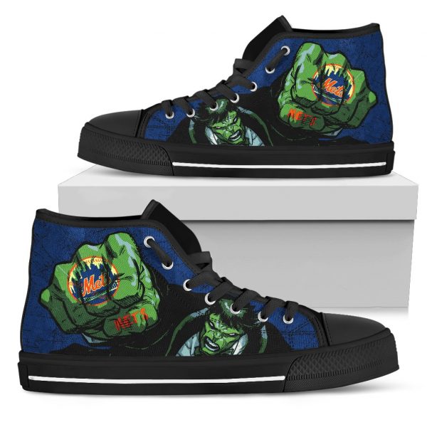 Hulk Punch New York Mets High Top Shoes