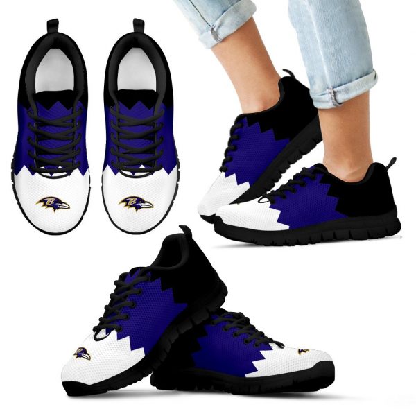 Incredible Line Zig Zag Disorder Beautiful Baltimore Ravens Sneakers