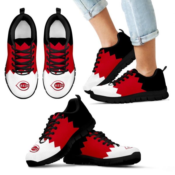 Incredible Line Zig Zag Disorder Beautiful Cincinnati Reds Sneakers