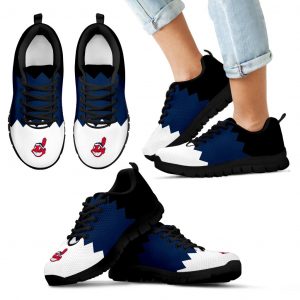 Incredible Line Zig Zag Disorder Beautiful Cleveland Indians Sneakers