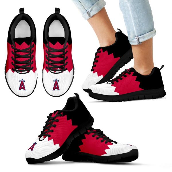 Incredible Line Zig Zag Disorder Beautiful Los Angeles Angels Sneakers