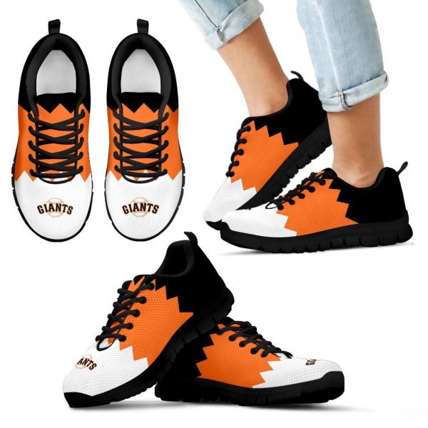 Incredible Line Zig Zag Disorder Beautiful San Francisco Giants Sneakers