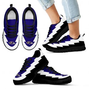 Jagged Saws Creative Draw Baltimore Ravens Sneakers
