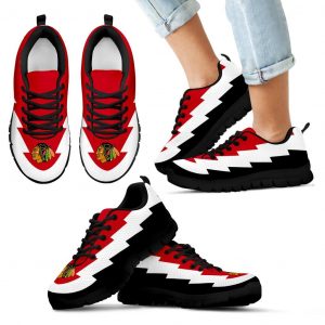 Jagged Saws Creative Draw Chicago Blackhawks Sneakers
