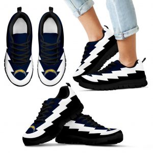 Jagged Saws Creative Draw Los Angeles Chargers Sneakers