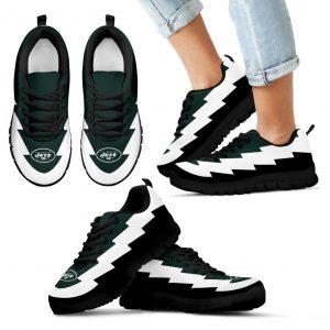 Jagged Saws Creative Draw New York Jets Sneakers