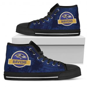 Jurassic Park Baltimore Ravens High Top Shoes