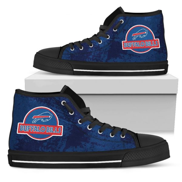 Jurassic Park Buffalo Bills High Top Shoes