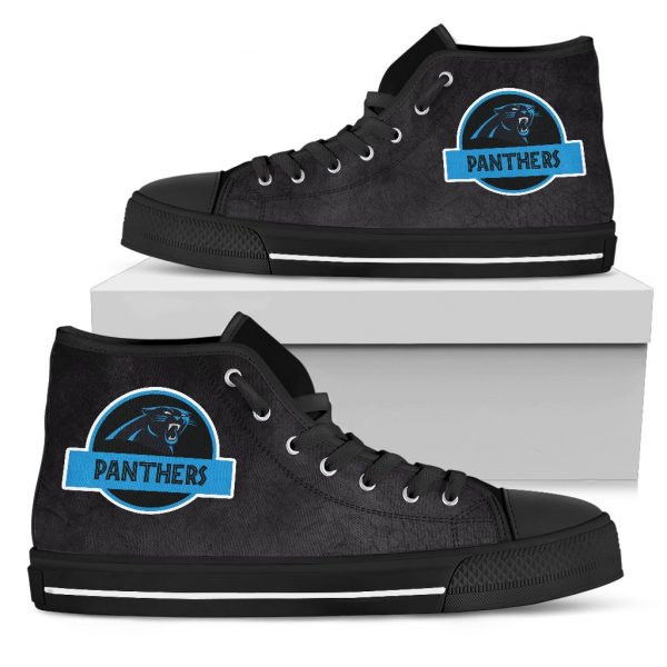 Jurassic Park Carolina Panthers High Top Shoes