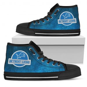 Jurassic Park Detroit Lions High Top Shoes