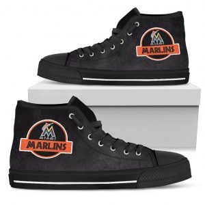 Jurassic Park Miami Marlins High Top Shoes