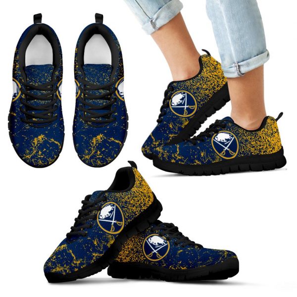 Light Tiny Pixel Smashing Pieces Buffalo Sabres Sneakers