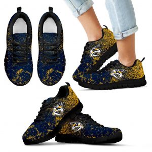 Light Tiny Pixel Smashing Pieces Nashville Predators Sneakers