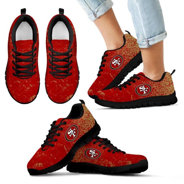 Light Tiny Pixel Smashing Pieces San Francisco 49ers Sneakers