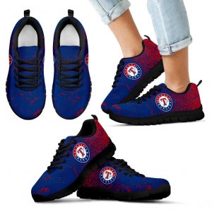 Light Tiny Pixel Smashing Pieces Texas Rangers Sneakers