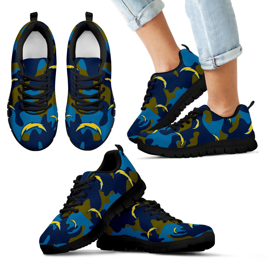 Los Angeles Chargers Cotton Camouflage Fabric Military Solider Style Sneakers Los Angeles Chargers Cotton Camouflage Fabric Military Solider Style Sneakers