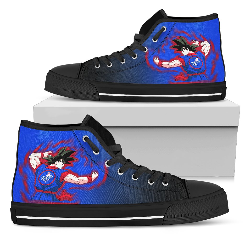 Los Angeles Dodgers Goku Saiyan Power High Top Shoes Los Angeles Dodgers Goku Saiyan Power High Top Shoes