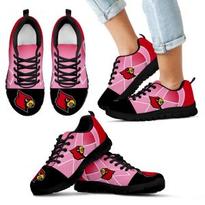 Louisville Cardinals Cancer Pink Ribbon Sneakers