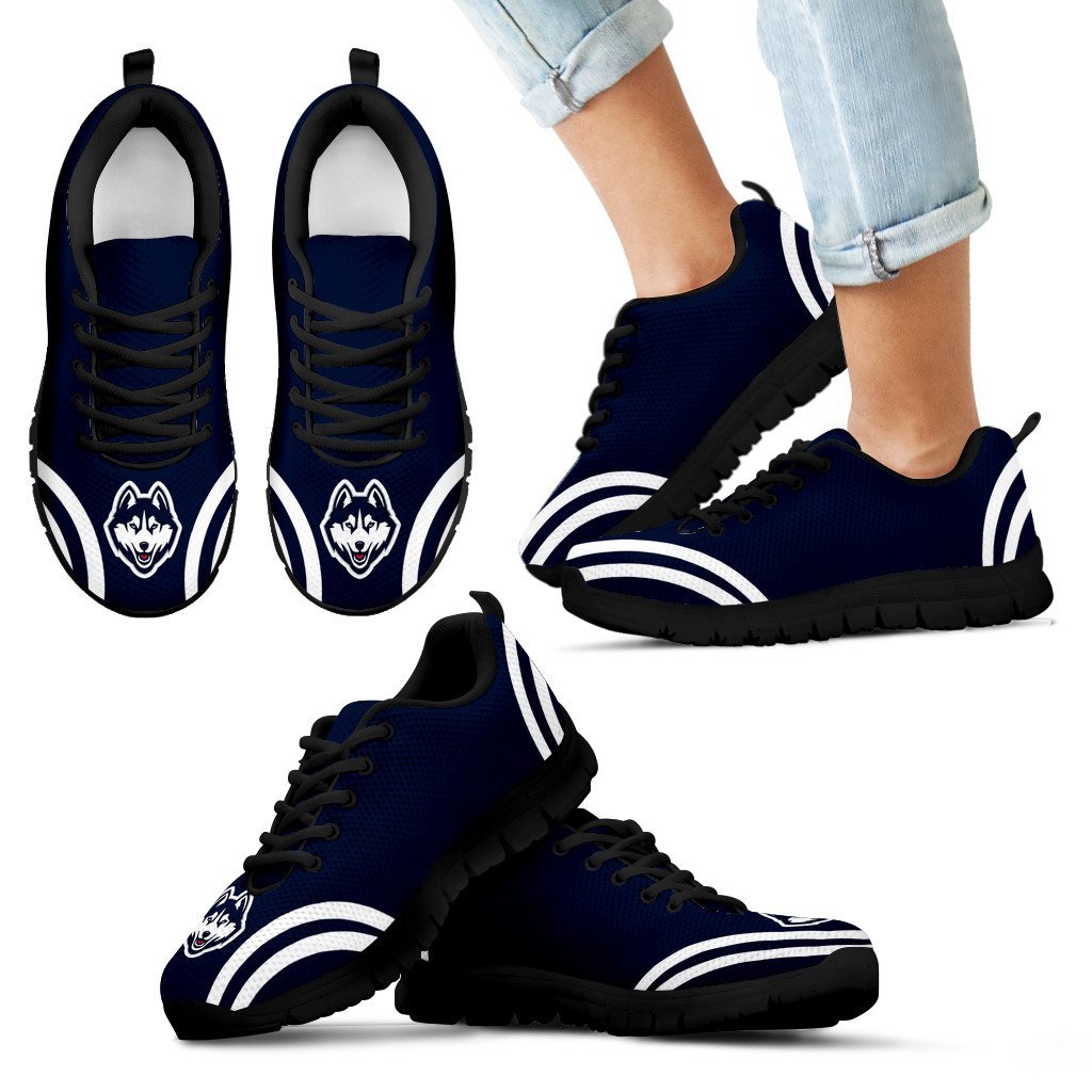 Lovely Curves Stunning Logo Icon Connecticut Huskies Sneakers Lovely Curves Stunning Logo Icon Connecticut Huskies Sneakers