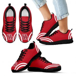 Lovely Curves Stunning Logo Icon Houston Cougars Sneakers