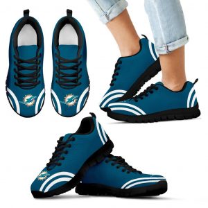 Lovely Curves Stunning Logo Icon Miami Dolphins Sneakers
