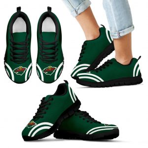 Lovely Curves Stunning Logo Icon Minnesota Wild Sneakers