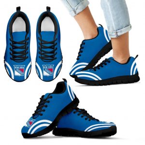 Lovely Curves Stunning Logo Icon New York Rangers Sneakers