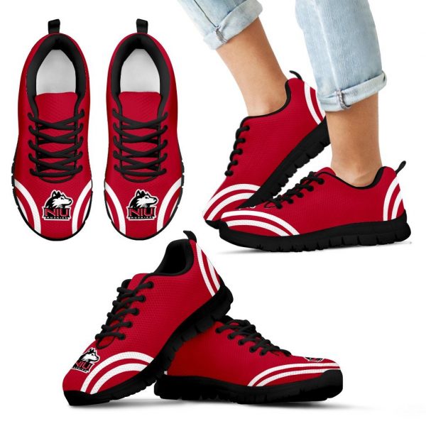 Lovely Curves Stunning Logo Icon Northern Illinois Huskies Sneakers