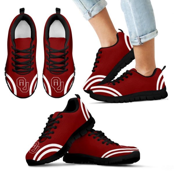 Lovely Curves Stunning Logo Icon Oklahoma Sooners Sneakers